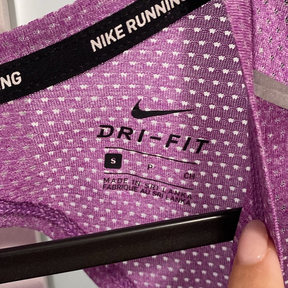 Nike Dri-Fit Purple Mesh Tank Top with Open Back - Picture 3 of 6